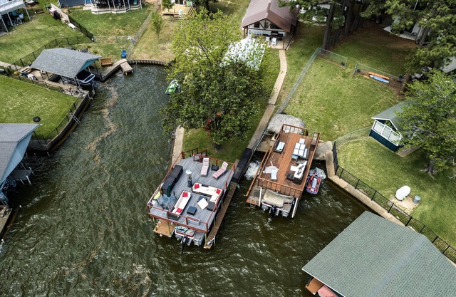 New Listing-2 Houses one level, Waterfront on Cove, Dock, Firepit, Game Room