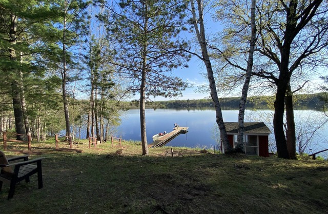Newly remodeled cabin on quiet lake w/no public access in Spooner, WI.