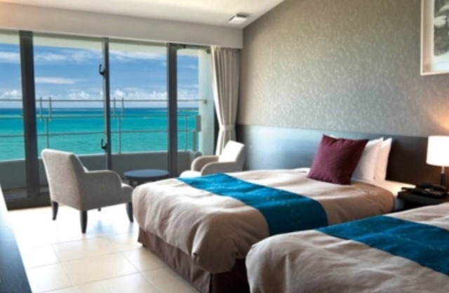 Nonsmoking Ocean view Twin Breakfast included /Uruma Okinawa