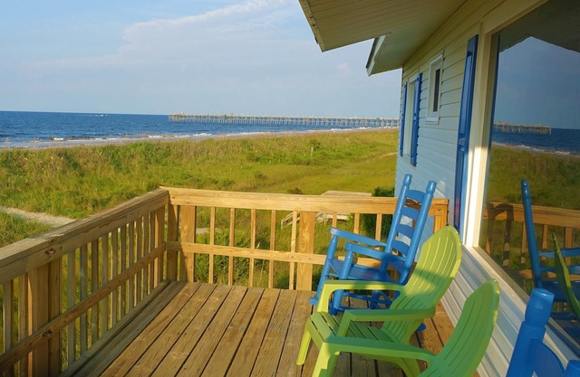Ocean Front Beach Cottage-180 degrees ocean view from every room and L-deck