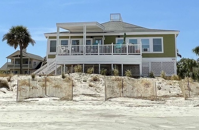 Ocean Front Beach House with Golf Cart and Elevator! Pets Welcome!
