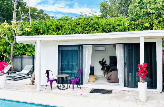 Ohhh-Our sweet little surprise #TinyPoolHouse #MiamiDesignDistrict