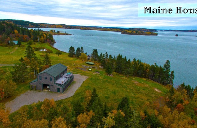 On the top of ledge overlooking Cobscook Bay