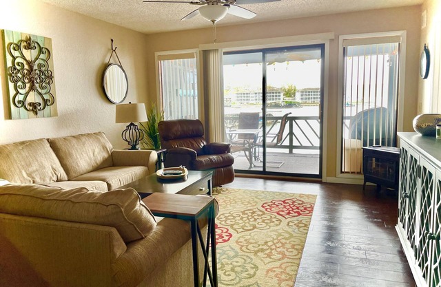 On the Water! Quiet area but close to everything you need.