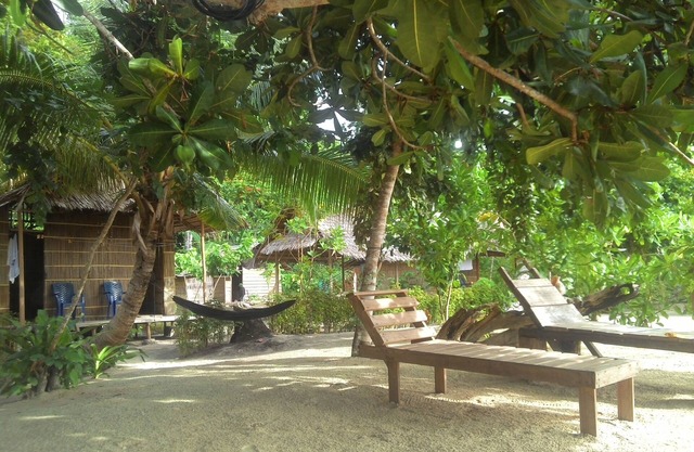 Our Bungalow Set In Front White Sandy Beach Integrated With The Jungle
