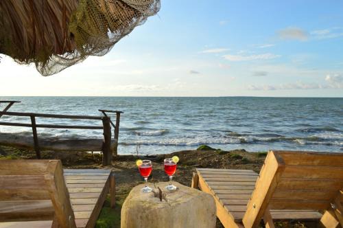 Palmar del viento cabaña frente al mar