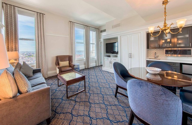 Panoramic Harbor Views from CustomHouse Observation Deck, 1-Bedroom Suite