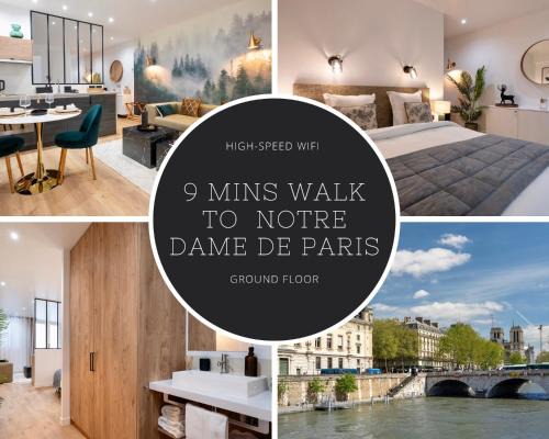 Paris Central Gem 9 Min Walk to Notre-Dame and Louvre