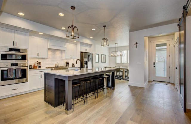 Park Place is a new, modern and sophisticated townhome in desirable Harris Ranch with use of community pool near Bown Crossing, Barber Park, Greenbelt and foothills trails, hike or float the river or ride the greenbelt from here