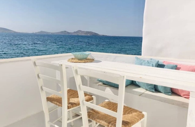 Paros seafront studios Casa Phorkys with view of the sea + the Old Venetian Port