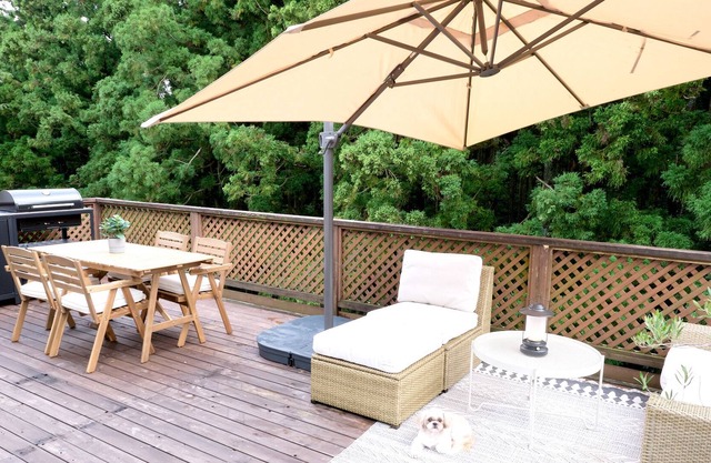 Peaceful 2BRhouse w/ natural Onsen, Spacious outdoor garden, 15minfrom staby car