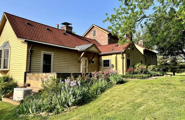 Peaceful farm retreat with hiking trails and farm animals.