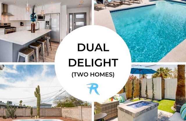 Pet-friendly combo perfect for families + groups, with spa, pool, games, + more!