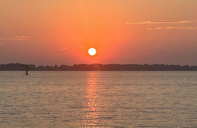 Pristine Lakefront Home has lots of space and amazing views.