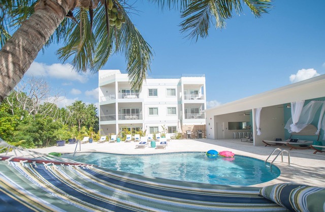Private 7 Mile Beach Beach Club. Ocean views from Roof Terrace and Pool Pavilion
