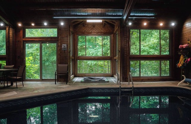 Private 90+ acres! Indoor Heated Saltwater Pool. Private Lodge With Amenities