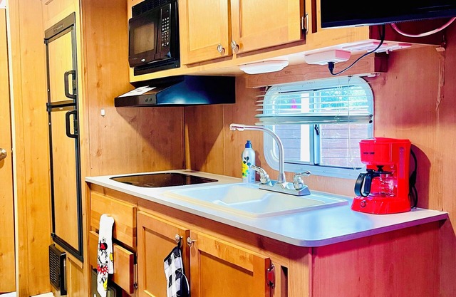 Private, Cute Retro Trailer: Rural setting, walk to town Camarillo. Fire-pit+BBQ