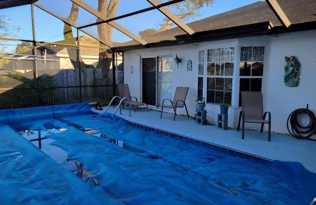 Private pool home where you can relax in a quiet neighborhood. Pets welcome.