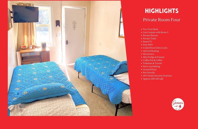 Private Room #4: Two Twin Beds / Private Bath