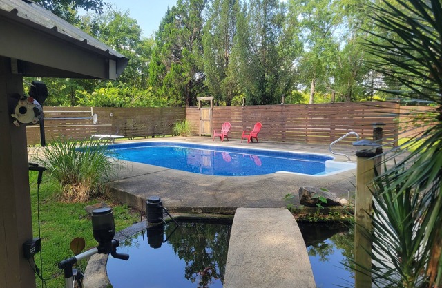 Private Swimming Pool with Secluded Backyard at The Oasis.