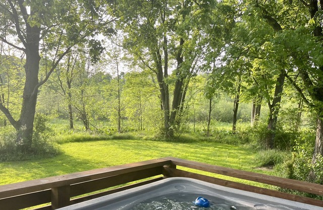 Ranch featuring 3 King beds, New Hot tub on several acres, & fishing creek.