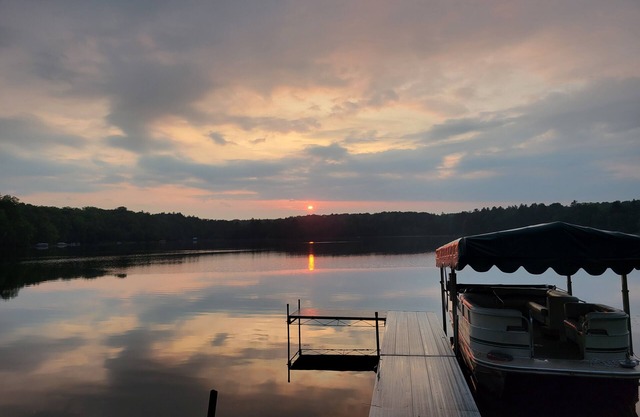 Relax in our quiet, lakefront cabin