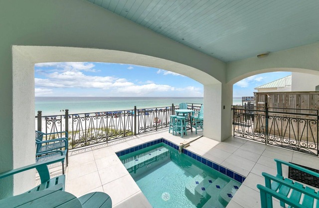 Remodeled Beachfront😎 Frangista Delos⛱️⛱️Heated Splash🐠Pool Elevator🐬Beach Serv