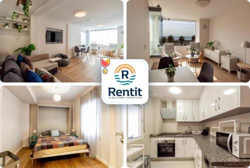 RentitSpain Mar Azul Moderno Apartamento y Vista al Mar