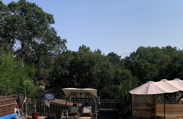 Resort style pool, private hot tub await you at this renovated, charming studio