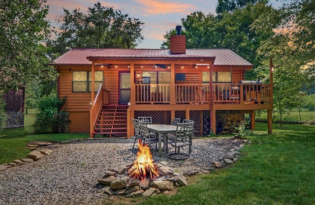Riverfront Cabin w/Hot Tub & Mountain Views!