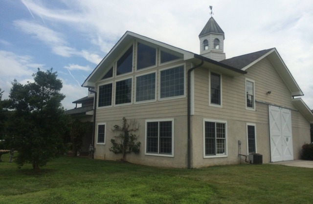 Romantic setting with hot tub, horse theme on several acres and gated entrance.