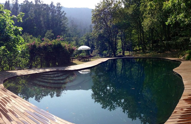 Rural farmhouse in the spring