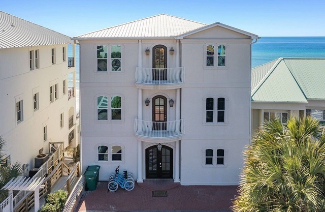 Sanctuary at Frangista Beach - Huge Beachfront Home with Ocean Views, Private Pool & Theater