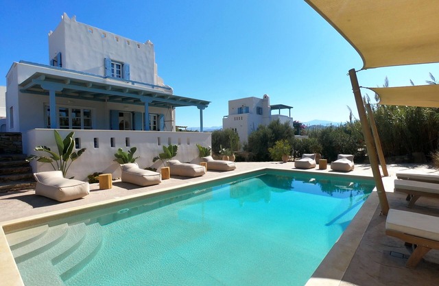 Seaside Naxos 2 Villas Private Pool 7 Bedrooms/6 Bath Sleeps18 @ Plaka