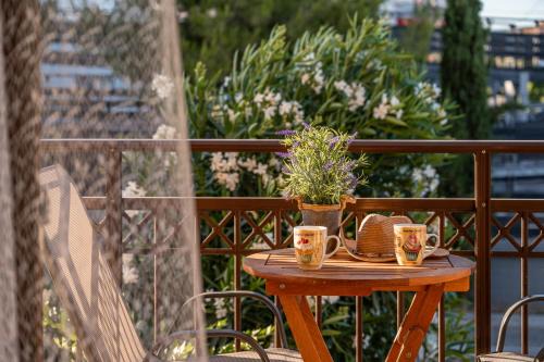 Seaside studio in Ireo with a breathtaking view