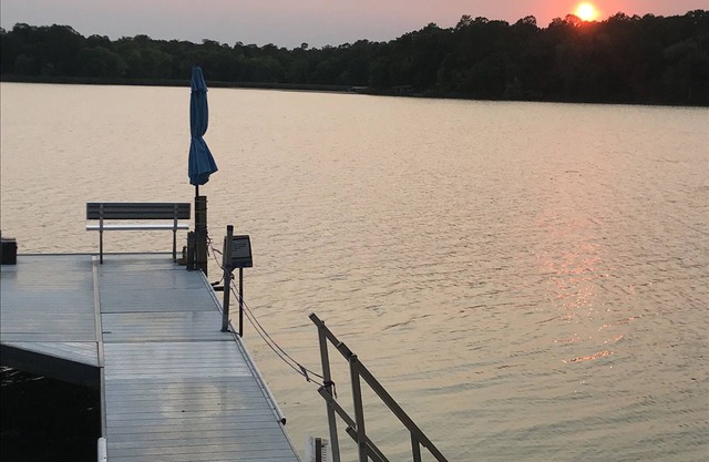 Secluded lakefront property with stunning sunsets!!