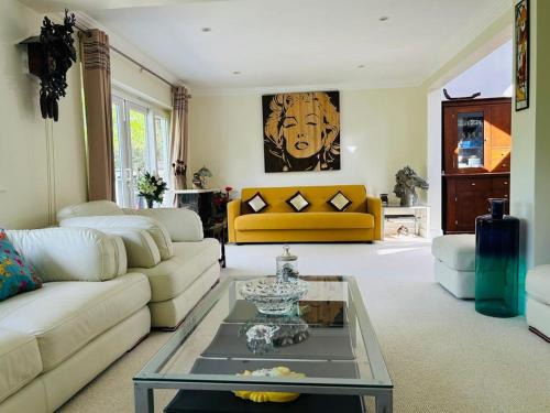 Serene spacious room (double) in gorgeous bungalow on river near Thorpe park and Holloway University Egham