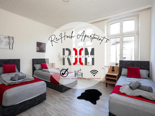 Serviceroom24 - Apartment 5 in Recklinghausen WLAN - Smart-TV - 24-7 Check-in und Küche