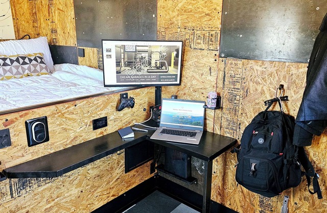 Shipping Container RV w Doghouse and Solar