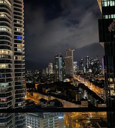 Skyline Blick Frankfurt - Nahe Messe