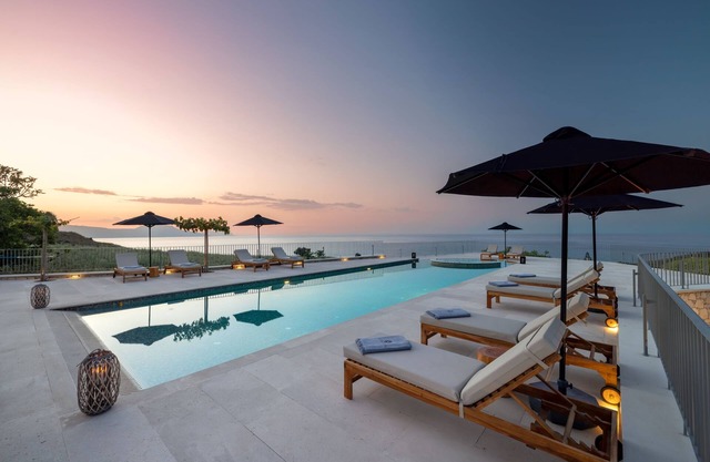 Solitude, sunsets and drenched in sea views with 120sqm pool and jacuzzi