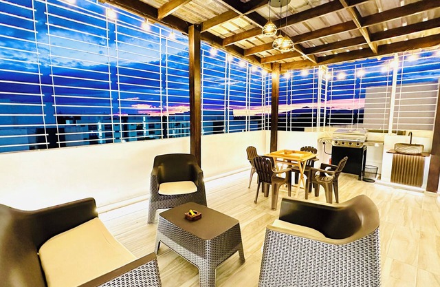 Spacious 3-bedroom apartment with private terrace, pool, AC, WiFi and more