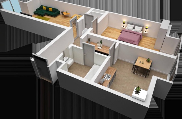 Stilvolles Design Apartment mit Rheinblick - neu