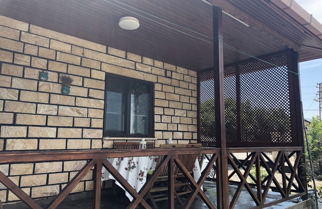 Stone village house with garden in the mount Ida