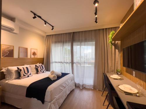 Studio novo Brooklin com Piscina no Rooftop