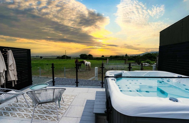 Stunning views from the private hot tub