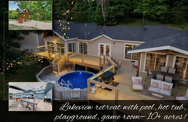 Stunning Views! Private Pool, Hot Tub, Game Room.