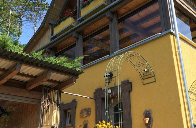 Sunny apartment with a large covered balcony and a great view of the valley