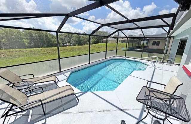 Sunny pool home with private deck - great location