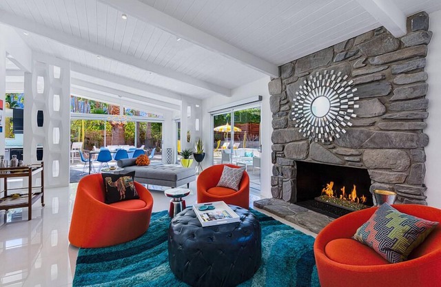 Swank House! Midcentury Designer Showplace! 4 Master Suites! Pool! Spa! Mt Views